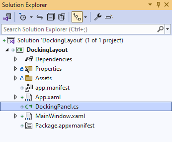 Solution Explorer DockingPanel.cs